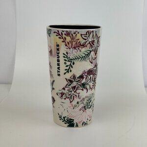Starbucks Ceramic Winter Holiday Tumbler 12 Oz With Lid Enchanted Forest 2022